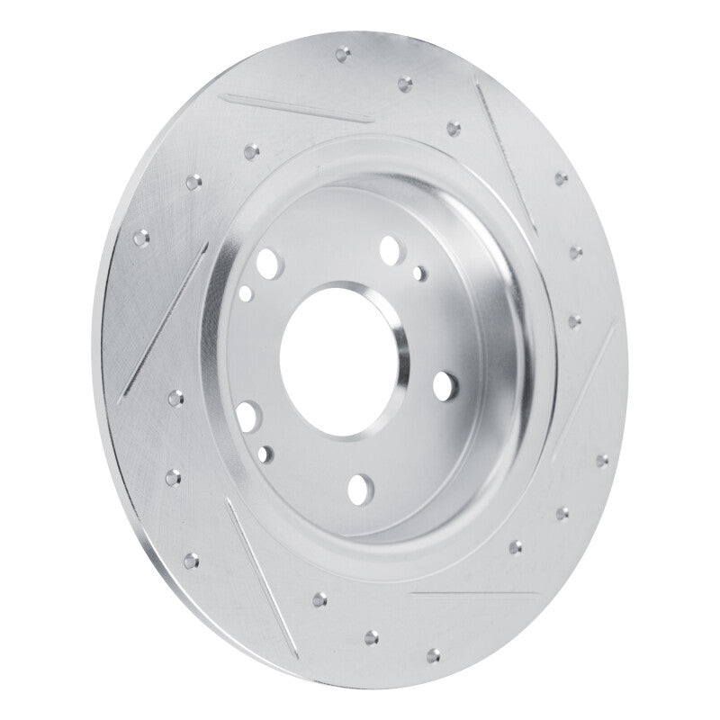 R1 Concepts R1 22-25 Acura Integra Rear Right Drilled & Slotted Silver Brake Rotor