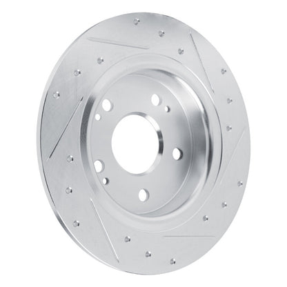 R1 Concepts R1 22-25 Acura Integra Rear Right Drilled & Slotted Silver Brake Rotor