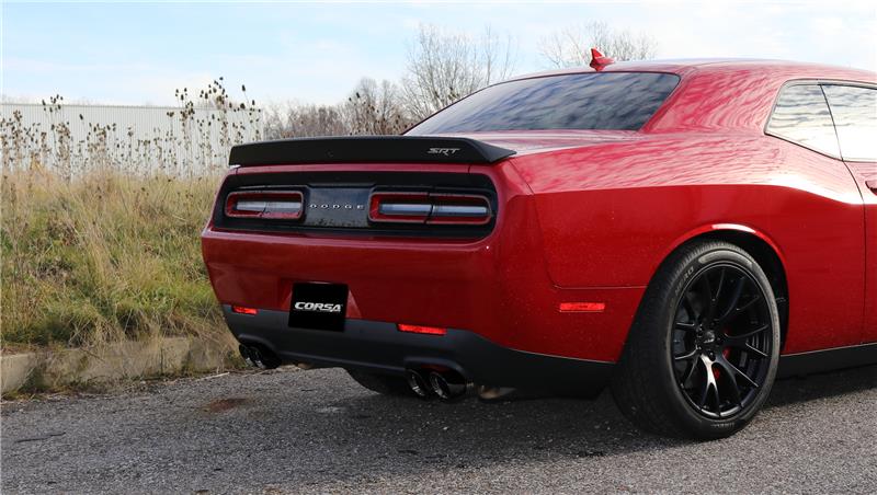 CORSA Performance Corsa 2015-2023 Dodge Challenger Hellcat Dual Rear Exit Extreme Exhaust w/ 3.5in Black Tips