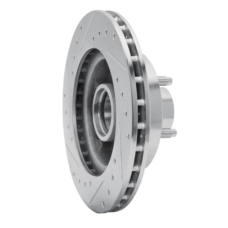 R1 Concepts R1 86-92 Ford BRONCO II Front Right Drilled & Slotted Silver Brake Rotor