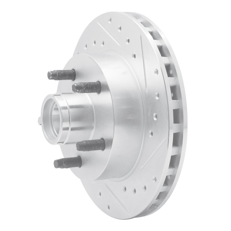 R1 Concepts R1 95-97 Ford Ranger (USA/Canada) Front Right Drilled & Slotted Silver Brake Rotor