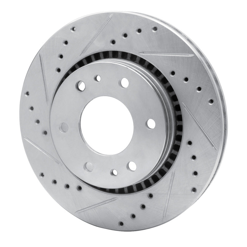 R1 Concepts R1 06-09 Buick Rainier Front Left Drilled & Slotted Silver Brake Rotor