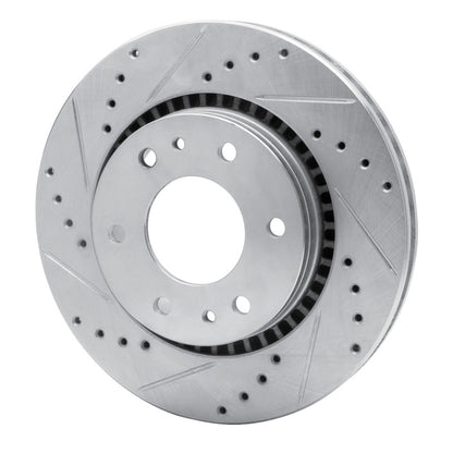 R1 Concepts R1 06-09 Buick Rainier Front Left Drilled & Slotted Silver Brake Rotor