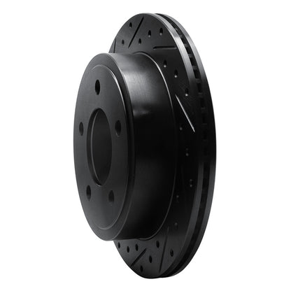 R1 Concepts R1 03-03 Dodge Ram 1500 Van Rear Left Drilled & Slotted Black Brake Rotor