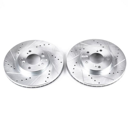 PowerStop Power Stop 99-04 Acura RL Front Evolution Drilled & Slotted Rotors - Pair
