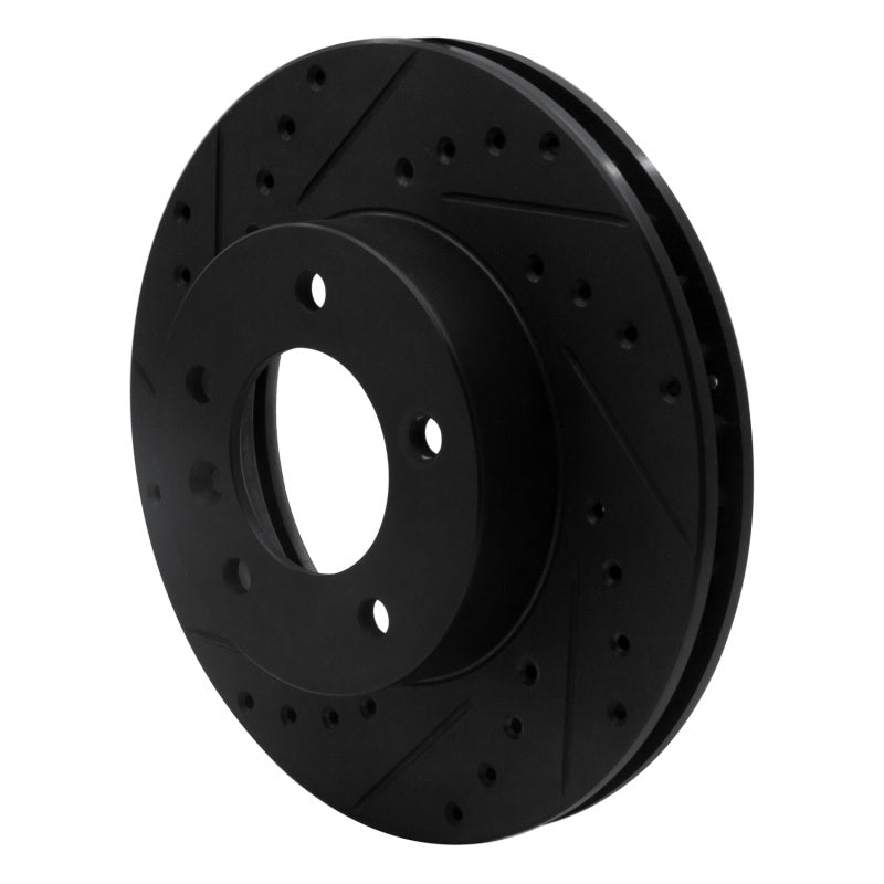 R1 Concepts R1 90-97 Jaguar XJ6 Front Left Drilled & Slotted Black Brake Rotor