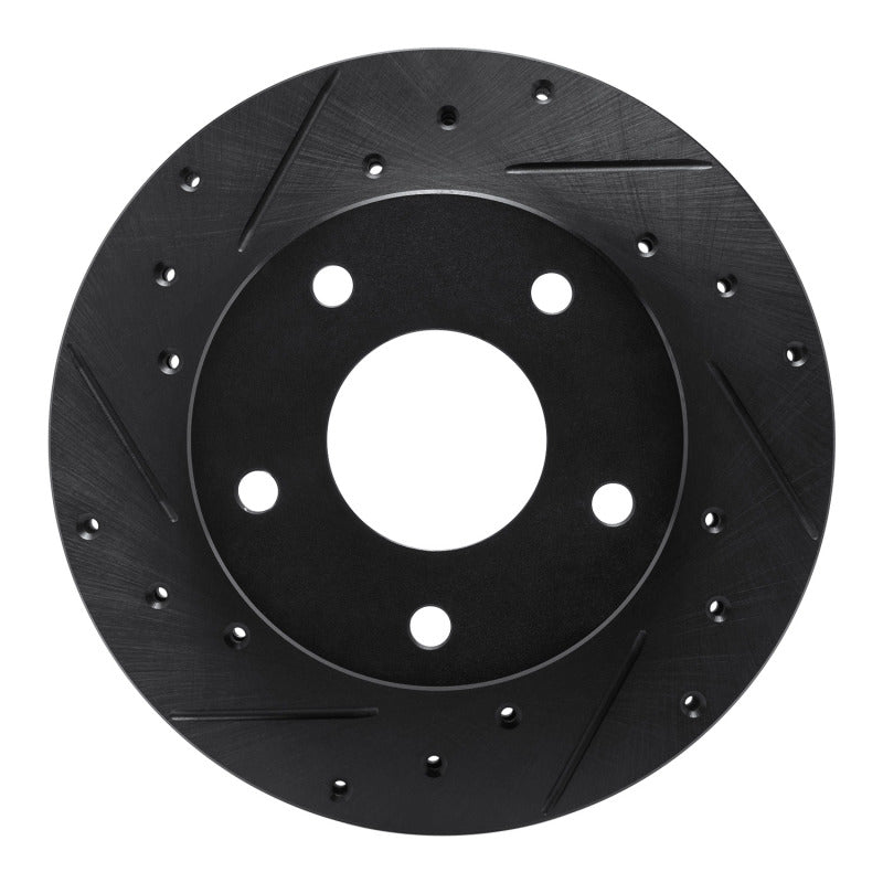 R1 Concepts R1 82-88 Chevrolet Camaro Rear Left Drilled & Slotted Black Brake Rotor
