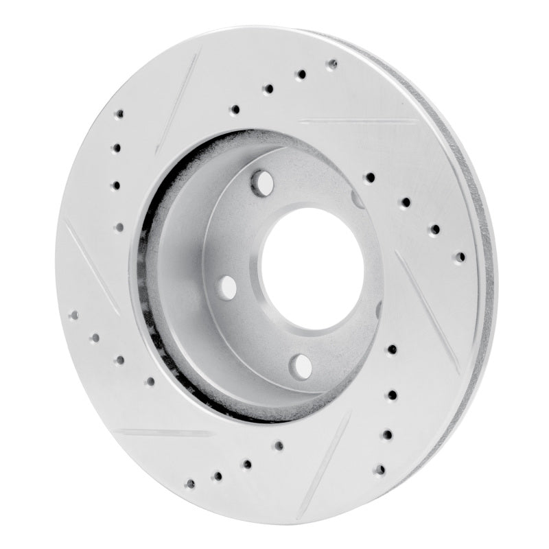 R1 Concepts R1 1975-1980 Ford Granada Right Rear Drilled & Slotted Silver Brake Rotor