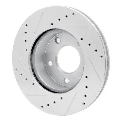 R1 Concepts R1 1975-1980 Ford Granada Right Rear Drilled & Slotted Silver Brake Rotor