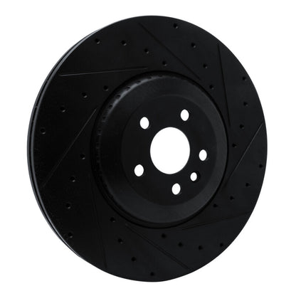R1 Concepts R1 21-25 Jaguar F-Pace Front Right Drilled & Slotted Black Brake Rotor