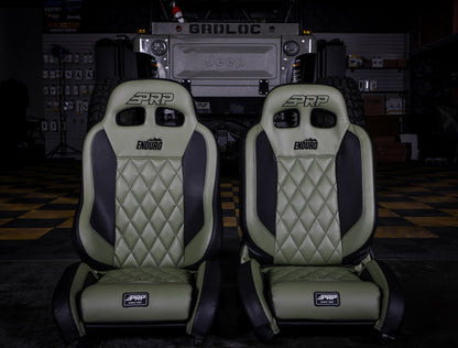 PRP Seats PRP 03-06 Jeep Wrangler TJ Enduro Elite Suspension Seat - Trek Edition - Black (Pair)