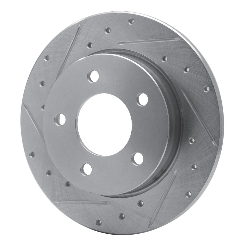 R1 Concepts R1 04-13 Mazda 3 Rear Left Drilled & Slotted Silver Brake Rotor