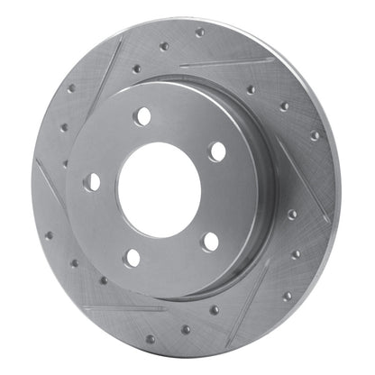 R1 Concepts R1 04-13 Mazda 3 Rear Left Drilled & Slotted Silver Brake Rotor
