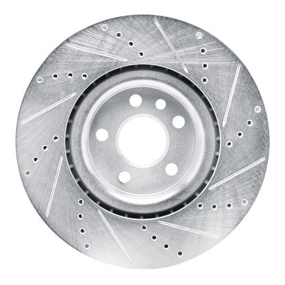 R1 Concepts R1 20-20 Jaguar F-Pace Front Left Drilled & Slotted Silver Brake Rotor