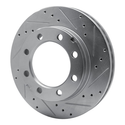R1 Concepts R1 77-93 Chevrolet V30 & V3500 Pickup Front Right Drilled & Slotted Silver Brake Rotor
