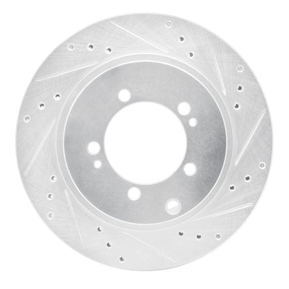 R1 Concepts R1 93-99 Dodge STEALTH Rear Right Drilled & Slotted Silver Brake Rotor