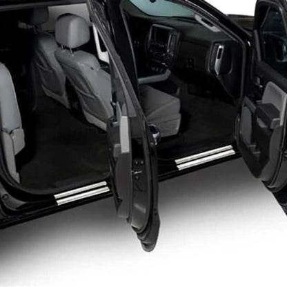 Putco 2019+ Chevrolet Silverado LD- Crew Cab (4pc) w/ Bow Tie Etching SS Door Sills