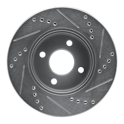 R1 Concepts R1 03-10 Chevrolet Cobalt Front Left Drilled & Slotted Silver Brake Rotor