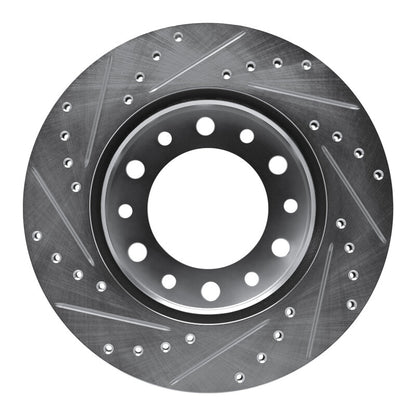 R1 Concepts R1 76-89 Toyota Land Cruiser Front Right Drilled & Slotted Silver Brake Rotor