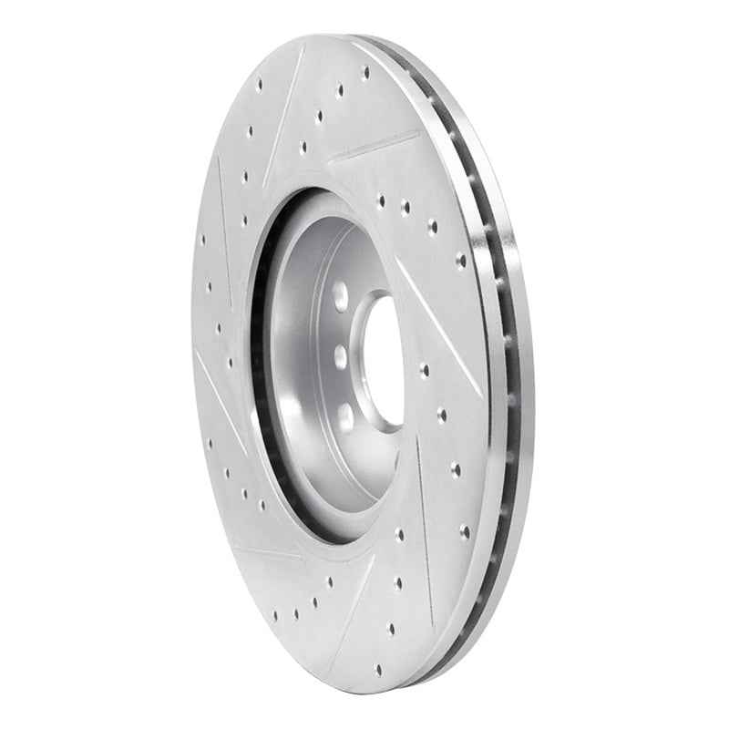 R1 Concepts R1 15-25 BMW X1 (USA/Canada) Front Right Drilled & Slotted Silver Brake Rotor