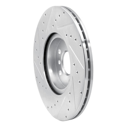 R1 Concepts R1 15-25 BMW X1 (USA/Canada) Front Right Drilled & Slotted Silver Brake Rotor