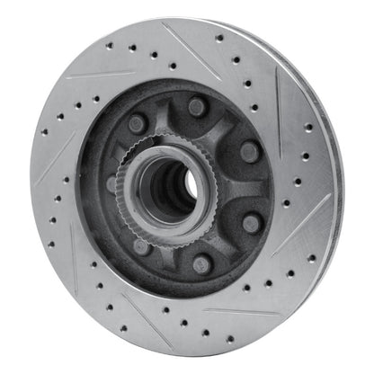 R1 Concepts R1 97-04 Ford F-250 2WD (Excl Super Duty) Front Left Drilled & Slotted Silver Brake Rotor