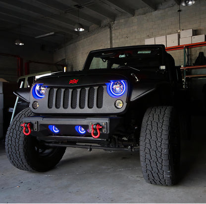ORACLE Lighting Oracle 07-17 Jeep Wrangler LED Fog Light Halo Kit - Blue