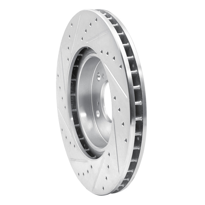 R1 Concepts R1 05-12 Acura RL Front Right Drilled & Slotted Silver Brake Rotor