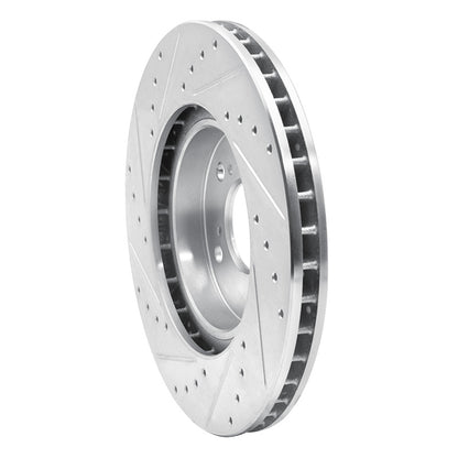 R1 Concepts R1 05-12 Acura RL Front Right Drilled & Slotted Silver Brake Rotor