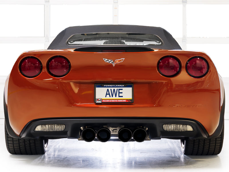 AWE Tuning 05-07 C6 Chevrolet Corvette 6.0L Touring Edition Axle-Back Exhaust w/ Diamond Black Tips