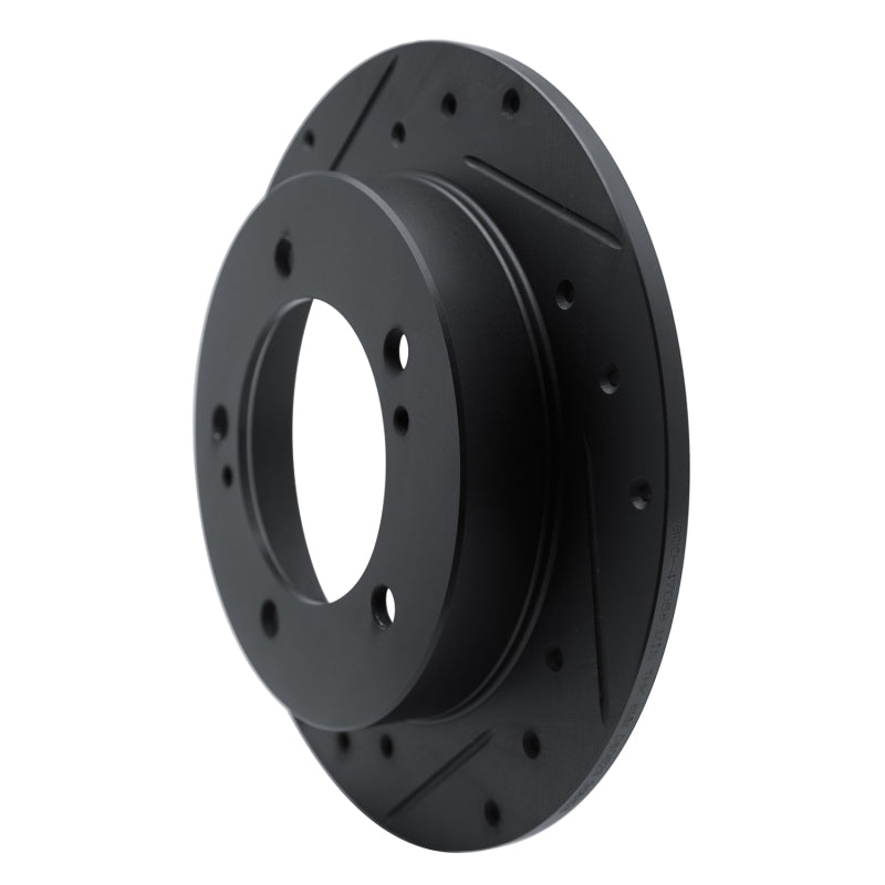 R1 Concepts R1 83-98 Chevrolet Tracker Front Left Drilled & Slotted Black Brake Rotor