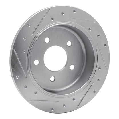 R1 Concepts R1 96-02 Ford Crown Victoria Rear Right Drilled & Slotted Silver Brake Rotor
