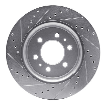 R1 Concepts R1 07-21 Ford F-150 RWD Front Right Drilled & Slotted Silver Brake Rotor