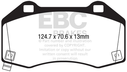 EBC 17-21 Fiat 124 Spider Abarth 1.4T Bluestuff Front Brake Pads