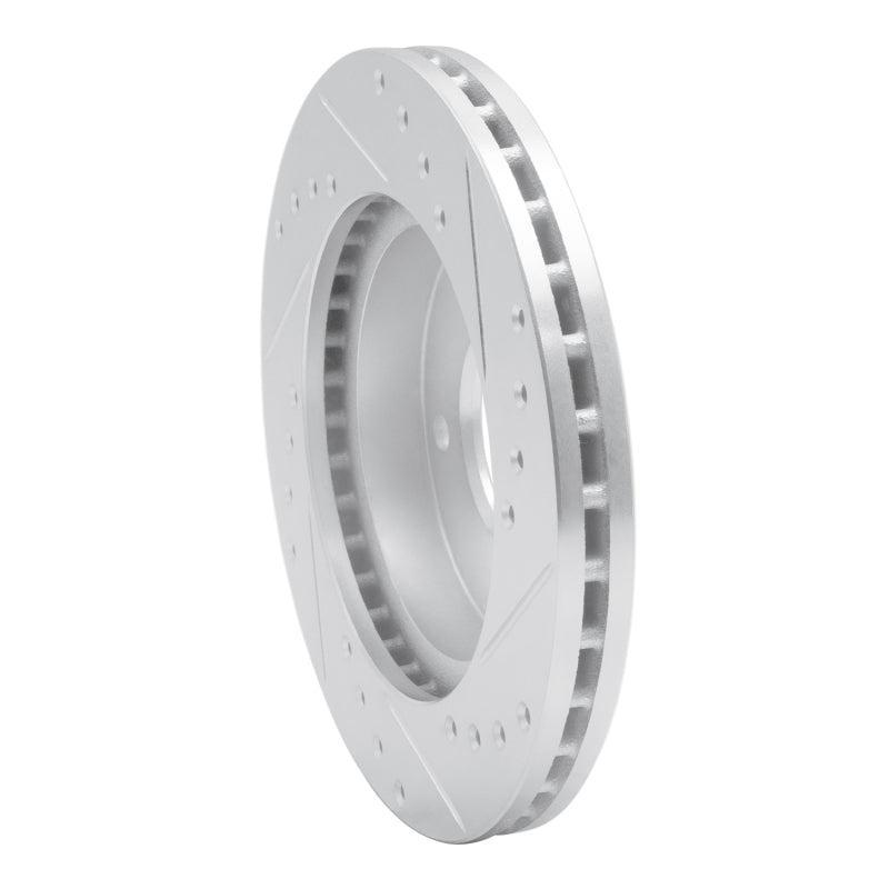 R1 Concepts R1 93-03 Ford Probe Front Left Drilled & Slotted Silver Brake Rotor