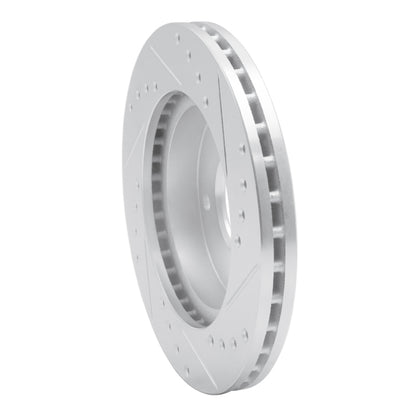 R1 Concepts R1 93-03 Ford Probe Front Left Drilled & Slotted Silver Brake Rotor