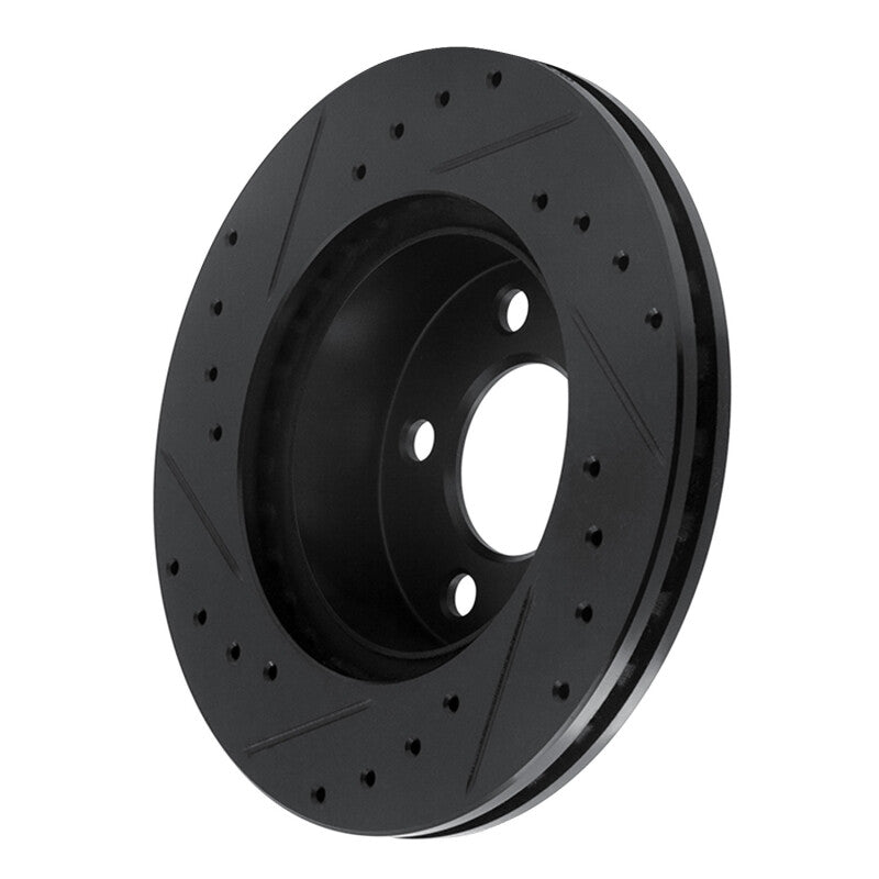 R1 Concepts R1 95-02 Ford Ranger (USA/Canada) Front Right Drilled & Slotted Black Brake Rotor