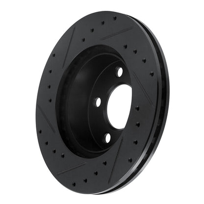 R1 Concepts R1 95-02 Ford Ranger (USA/Canada) Front Right Drilled & Slotted Black Brake Rotor