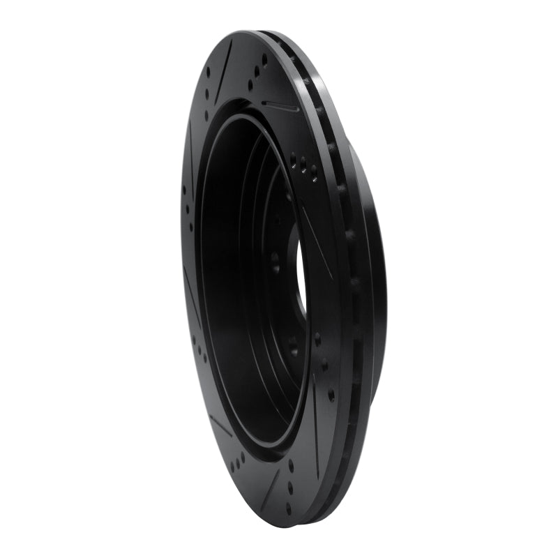 R1 Concepts R1 07-17 Buick Enclave Rear Right Drilled & Slotted Black Brake Rotor