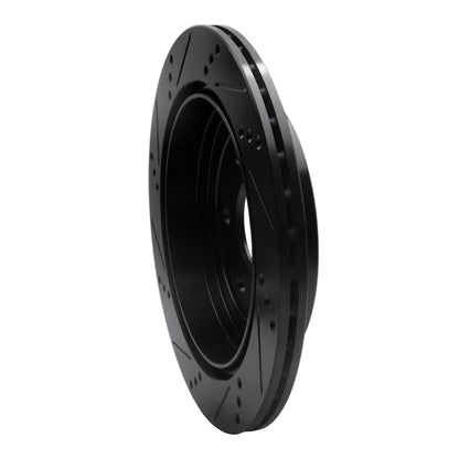 R1 Concepts R1 07-17 Buick Enclave Rear Right Drilled & Slotted Black Brake Rotor