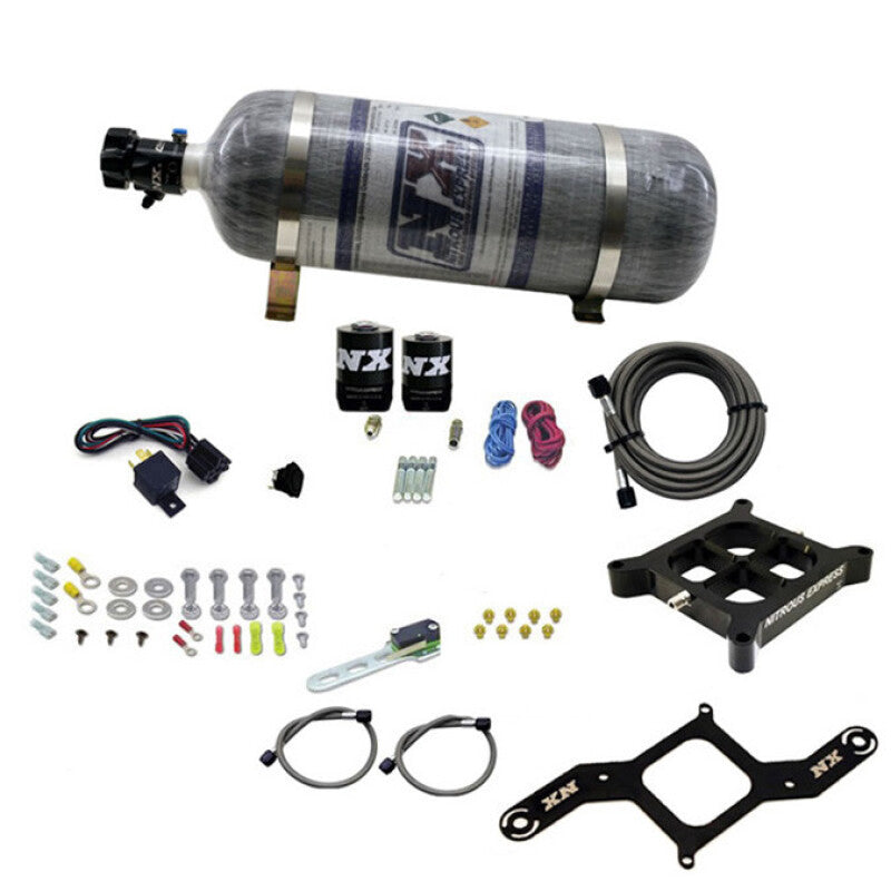 Nitrous Express 4150 Single Entry Crossbar Nitrous Plate Kit RNC (250-750HP) w/Composite Bottle