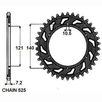 SUNSTAR SUNR1-4536-45 Chain Sprocket