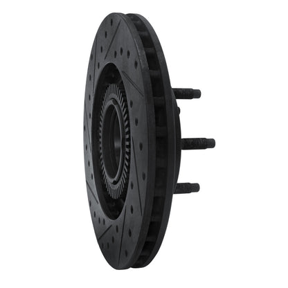 R1 Concepts R1 95-97 Ford Ranger (USA/Canada) Front Right Drilled & Slotted Black Brake Rotor