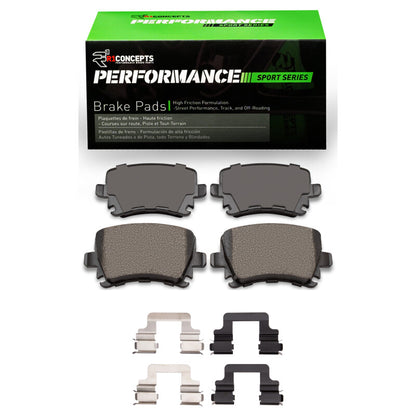 R1 Concepts R1 06-21 Audi TTS Quattro Rear Performance Sport Pads & Hardware Kit