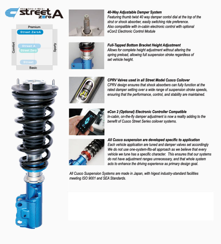 Cusco Street Zero Coilover Subaru BRZ/ Scion FR-S
