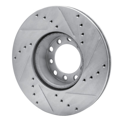 R1 Concepts R1 72-80 Mercedes-Benz 450SE Front Left Drilled & Slotted Silver Brake Rotor
