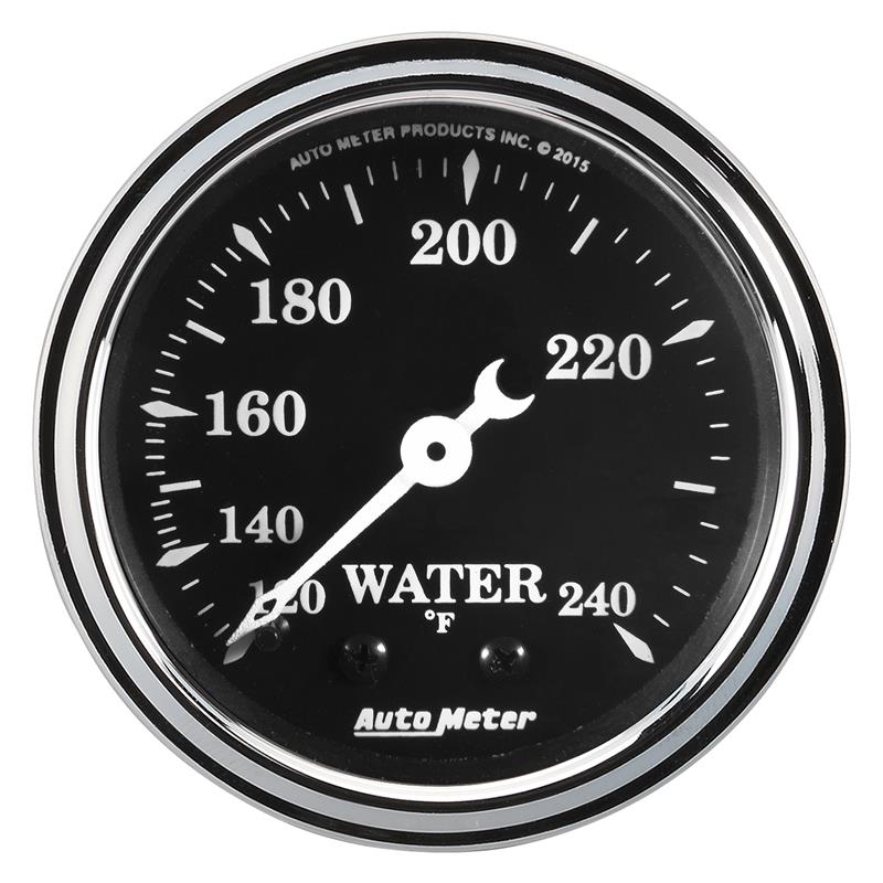 AutoMeter Auto Meter Gauge Water Temp 2 1/16in 120-240F Mech Old Tyme Black