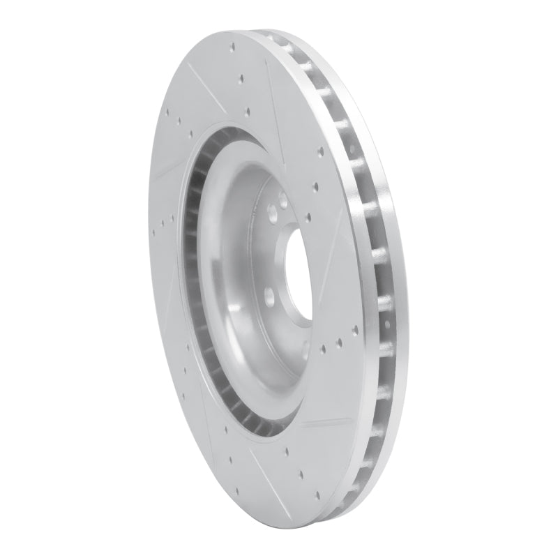 R1 Concepts R1 12-19 Mercedes-Benz GLE300D Front Left Drilled & Slotted Silver Brake Rotor