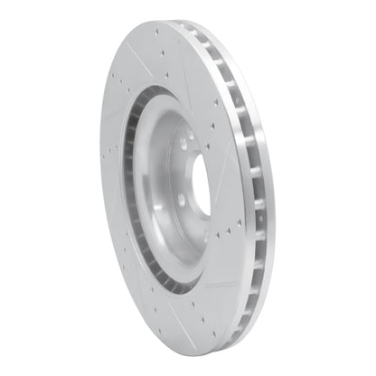 R1 Concepts R1 12-19 Mercedes-Benz GLE300D Front Left Drilled & Slotted Silver Brake Rotor