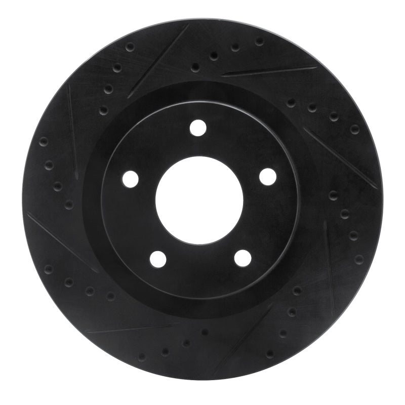 R1 Concepts R1 07-25 Chrysler 200 Front Left Drilled & Slotted Black Brake Rotor